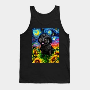 Black Poodle Night 4 Tank Top